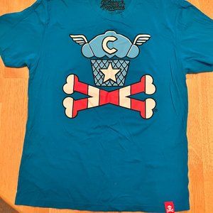 Johnny Cupcakes JC Logo Captain America Tee, Medium